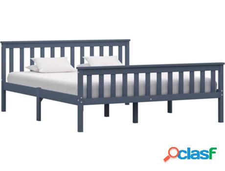 Cama VIDAXL 3060706 (Gris - Madera - Compatible con