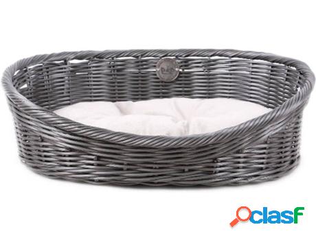 Cama para Perros y Gatos D&D Rústico (Gris - Mimbre -