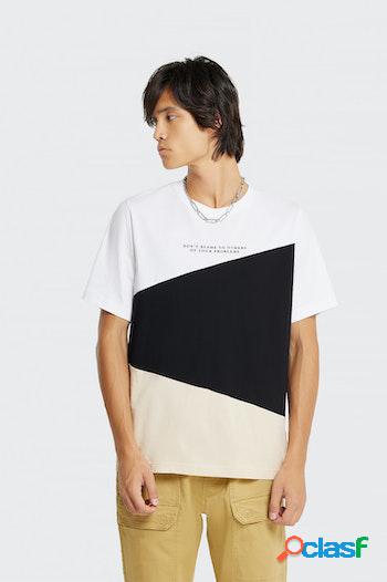 Camiseta polinesia bloques asimetricos hombre