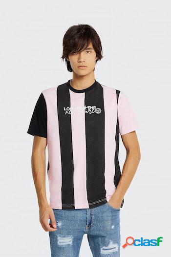 Camiseta polinesia rayas verticales hombre