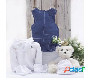 Canastillas conjunto ropa bebé niña con oso de peluche