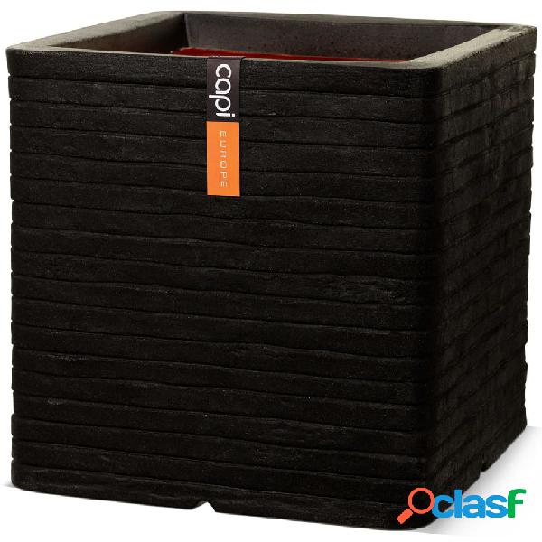 Capi Maceta cuadrada Nature Row negro 30x30 cm KBLRO902