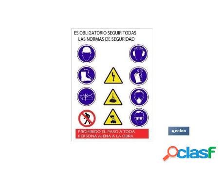 Cartel de obra en glasspack 500x700mm