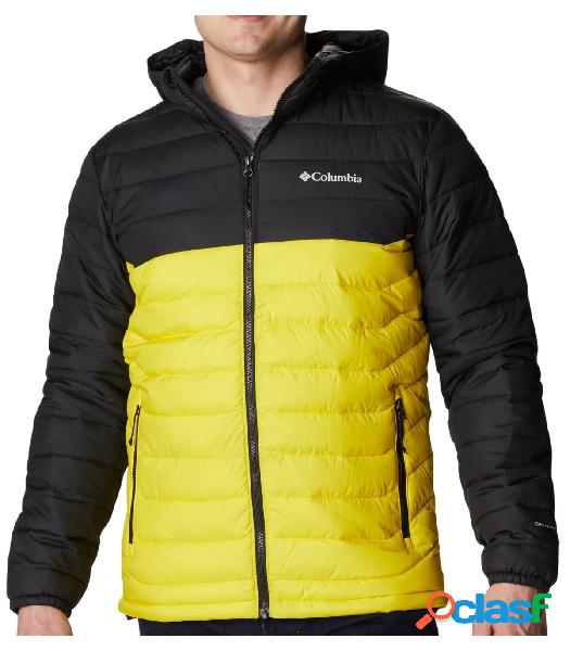 Chaqueta Columbia Powder Lite Hooded Hombre Laser Lemo M