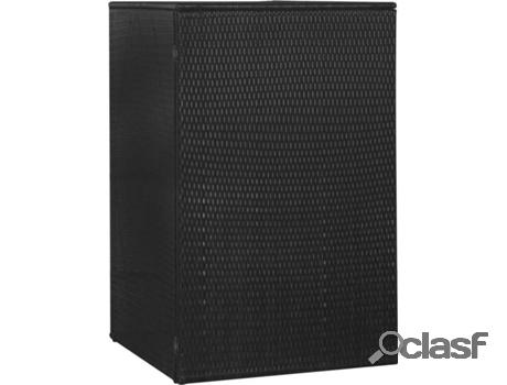 Cobertizo para Basuras VIDAXL Simples (Negro - Ratán -