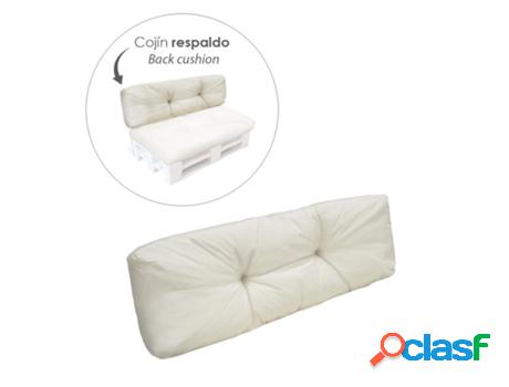 Cojin para pale respaldo color beige claro 120x45x15 cm.