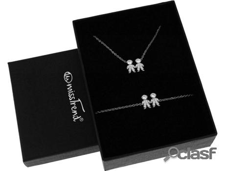 Collar MISSTREND con pendiente niños con zirconia (Acero