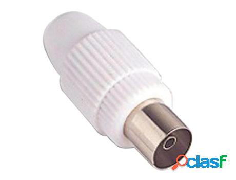 Conector tv hembra recto 9,5 mm.