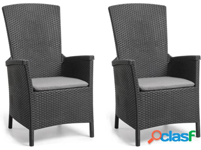 Conjunto 2 Sillas de Jardín Reclinables ALLIBERT Vermont