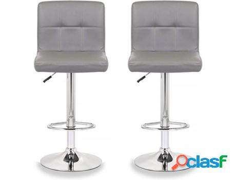 Conjunto de 2 Taburetes HABITAT & JARDIN Manhattan (Gris -