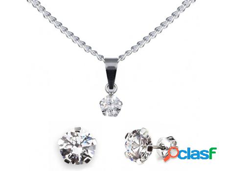 Conjunto de Joyería VANCRYSTALS Zinnia (Plata - Plateado -