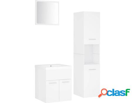 Conjunto de Muebles VIDAXL 3071126 (Blanco - Madera