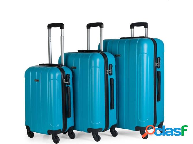 Conjunto de tres maletas ITACA 771100 Turquesa: Cabina,