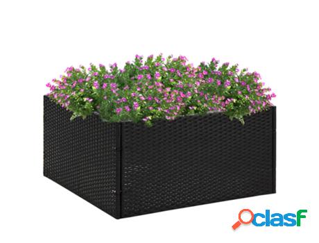 Contenedor de Jardín VIDAXL (Negro -Rattan / vime -Ratán)