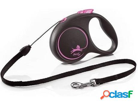 Correa para Perros FLEXI Ajustable y Reflectante (Rosa - 5m