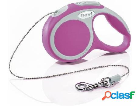 Correa para Perros FLEXI Reflector (Rosa - 3m - Hasta: 8 Kg