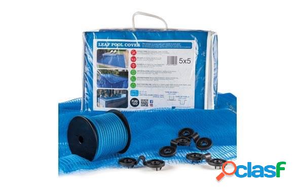 Cubierta de malla para piscina 6x6 Leaf Pool Cover