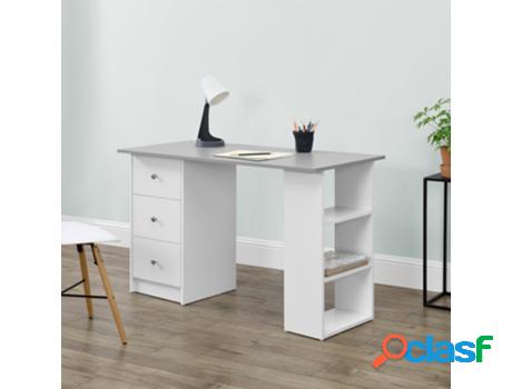 Escritorio EN.CASA Aglomerado de madera (Blanco/Gris claro -