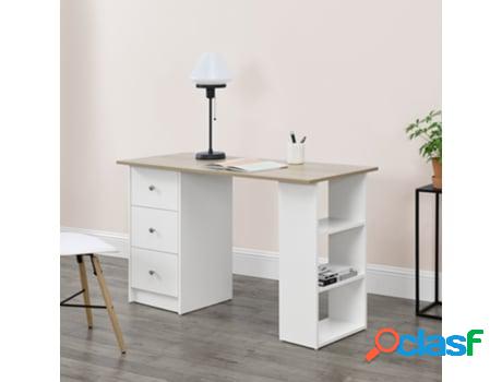 Escritorio EN.CASA Aglomerado de madera (Blanco/Roble - 120