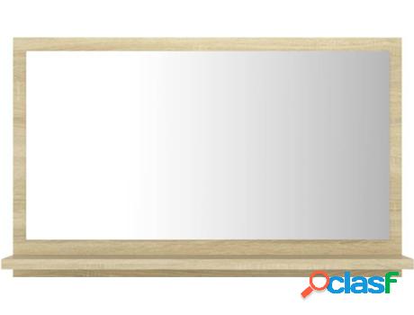 Espejo VIDAXL (Marrón - Madera Aglomerada - 60x10.5x37 cm)