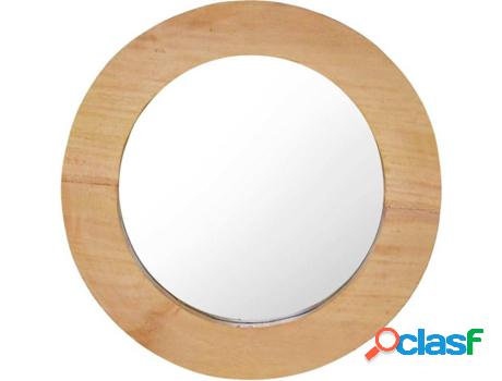 Espejo de Pared VIDAXL Madera de Teca (Castaño - 40 cm)