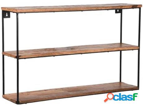 Estante de Pared LABEL51 (Negro - Madera - 80x20x50 cm)
