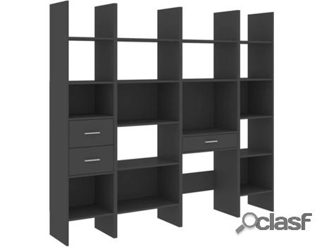 Estantería VIDAXL 4 Piezas (Gris - Madera Aglomerada - 200