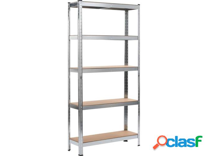 Estantería VIDAXL (Acero y MDF - 90 x 30 x 180 cm - Gris)