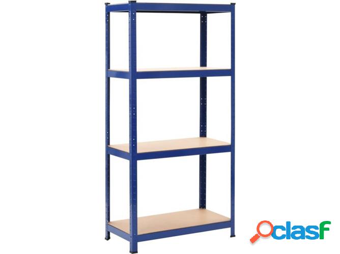 Estantería VIDAXL (Azul - Acero y MDF - 80 x 40 x 160 cm)
