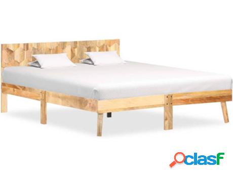 Estructura de Cama VIDA XL De Madera De Mango Maciza