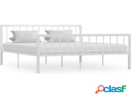 Estructura de Cama VIDAXL 284567 (Blanco - Metal -