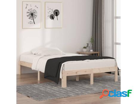 Estructura de Cama VIDAXL madera maciza pequeña doble