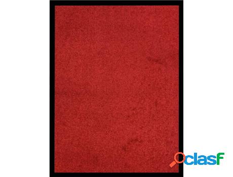 Felpudo VIDAXL Liso (Rojo - Polipropileno - 40 x 60 cm)