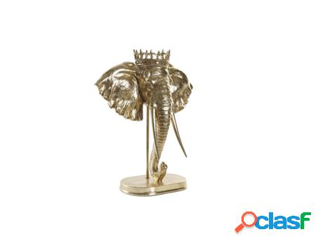 Figura Decorativa Dkd Home Decor Elefante Dorado Resina (49