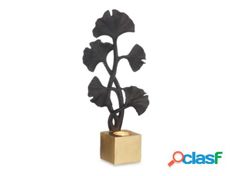 Figura Decorativa Negro Flores Poliresina (7,7 X 36,3 X 16,5