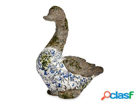 Figura Decorativa Para Jardín Mosaico Pato Poliresina (17 X