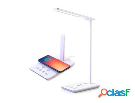 Flexo luz led usb qi indus blanco