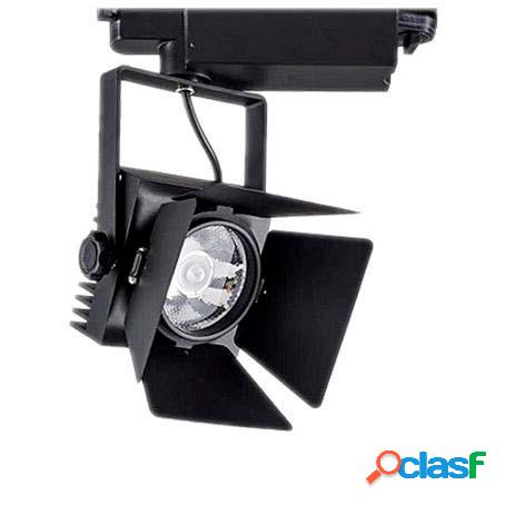 Foco carril monofásico cinema chip cree led negro 35w