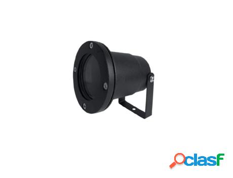 Foco halógeno papillon ip54 jardín con soporte negro