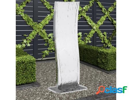 Fuente De Jardín Curvada Con Bomba 108 Cm VIDAXL (Plateado