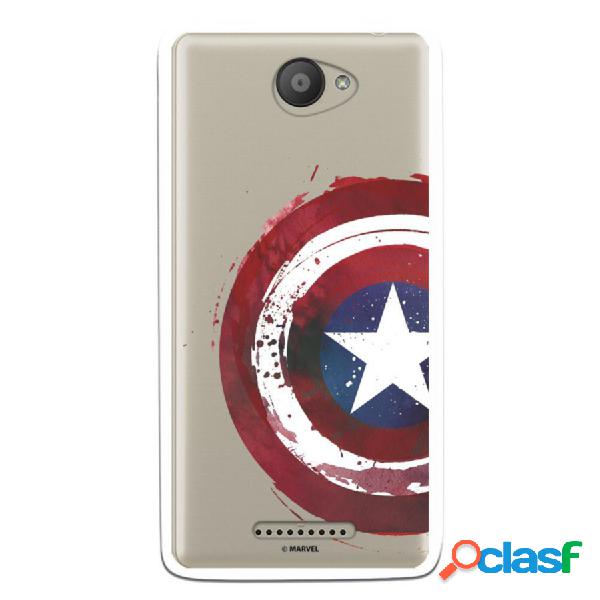 Funda Oficial Escudo Capitan America Para Bq Aquaris U Lite