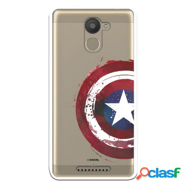 Funda Oficial Escudo Capitan America Para Bq Aquaris U Plus