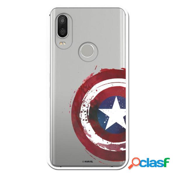 Funda Oficial Escudo Capitan America Para Bq Aquaris X2 Pro