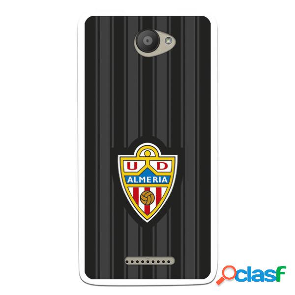 Funda Oficial Ud Almería Fondo Negro Para Bq Aquaris U Lite