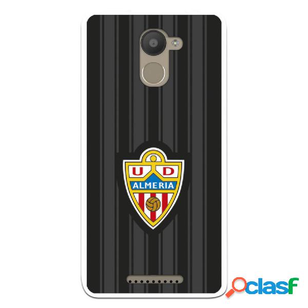 Funda Oficial Ud Almería Fondo Negro Para Bq Aquaris U Plus