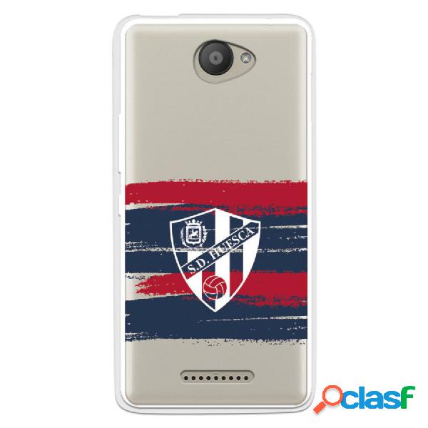 Funda Para Bq Aquaris U Del Huesca Rayas Transparente -