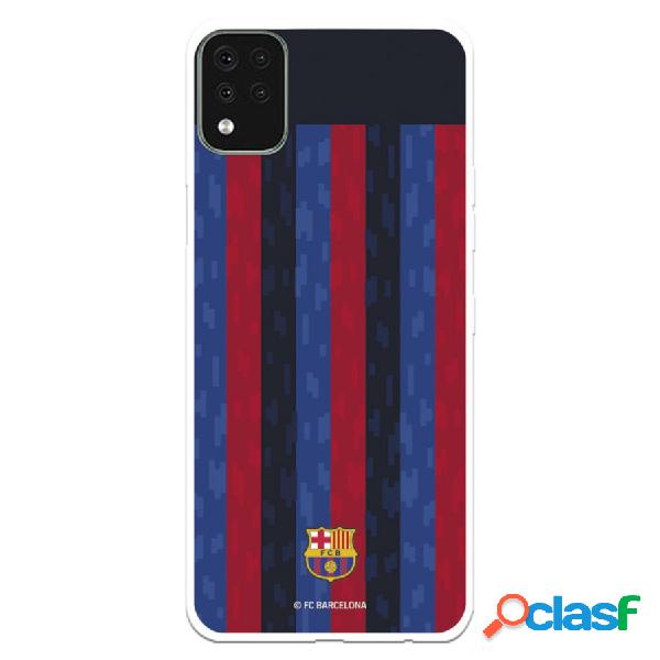 Funda Para Lg K42 Del Fc Barcelona Fondo Rayas Verticales -