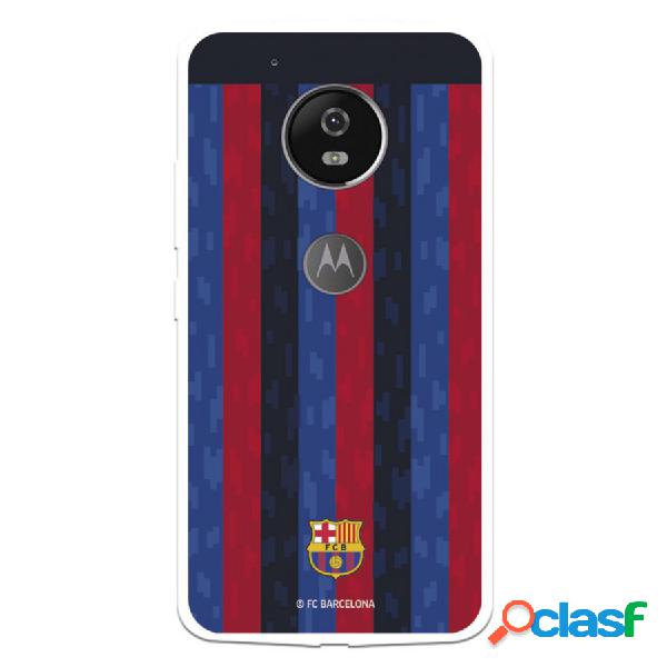 Funda Para Motorola Moto G5 Del Fc Barcelona Fondo Rayas
