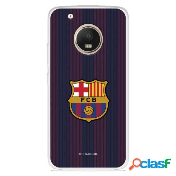 Funda Para Motorola Moto G5 Plus Del Fc Barcelona Rayas