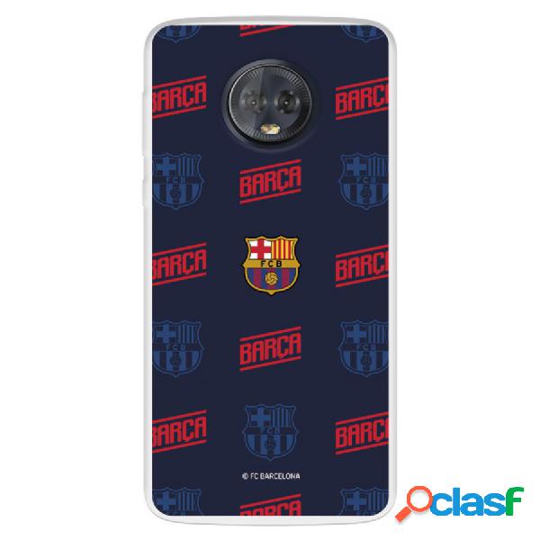 Funda Para Motorola Moto G6 Del Fc Barcelona Escudo Patrón